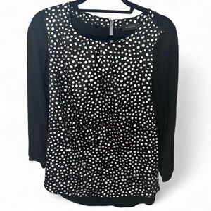 The Limited Retro Polka Dot Black & White Blouse – Size M (2010s)